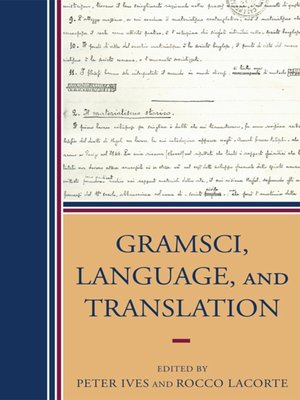 cover image of Gramsci, Language, and Translation